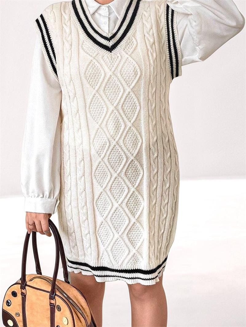 Sleeveless Knit Sweater Mini Dress